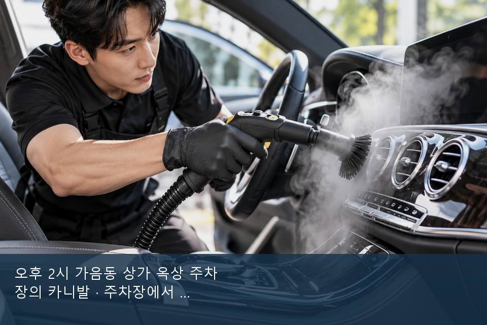 오후 2시 가음동 상가 옥상 주차장의 카니발 · 주차장에서 부른 날