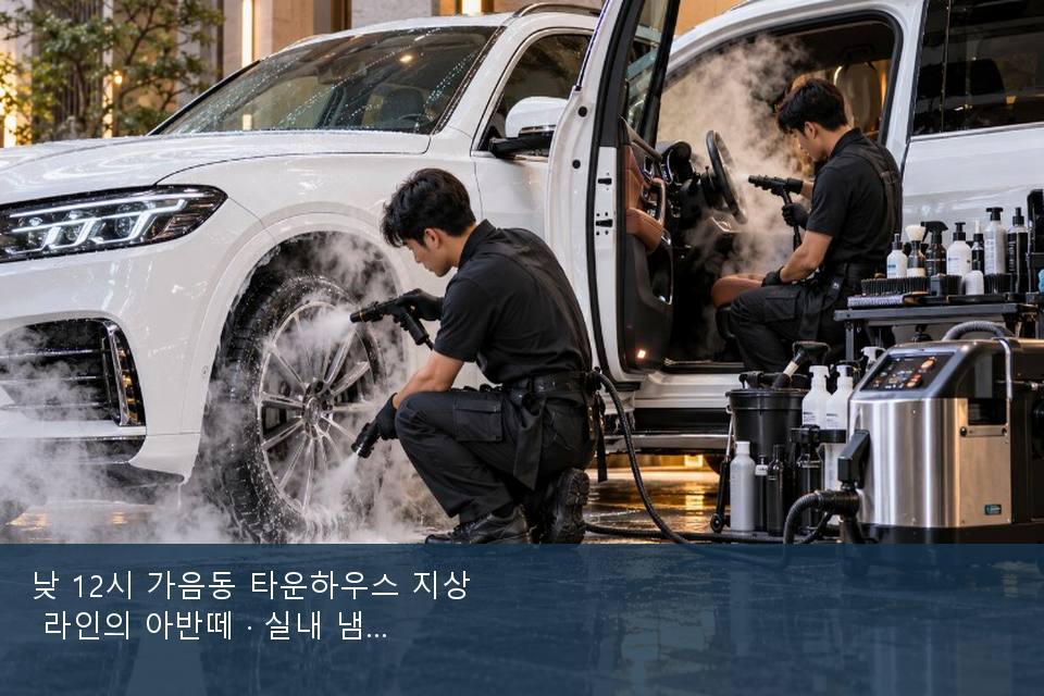 낮 12시 가음동 타운하우스 지상 라인의 아반떼 · 실내 냄새를 연 기록