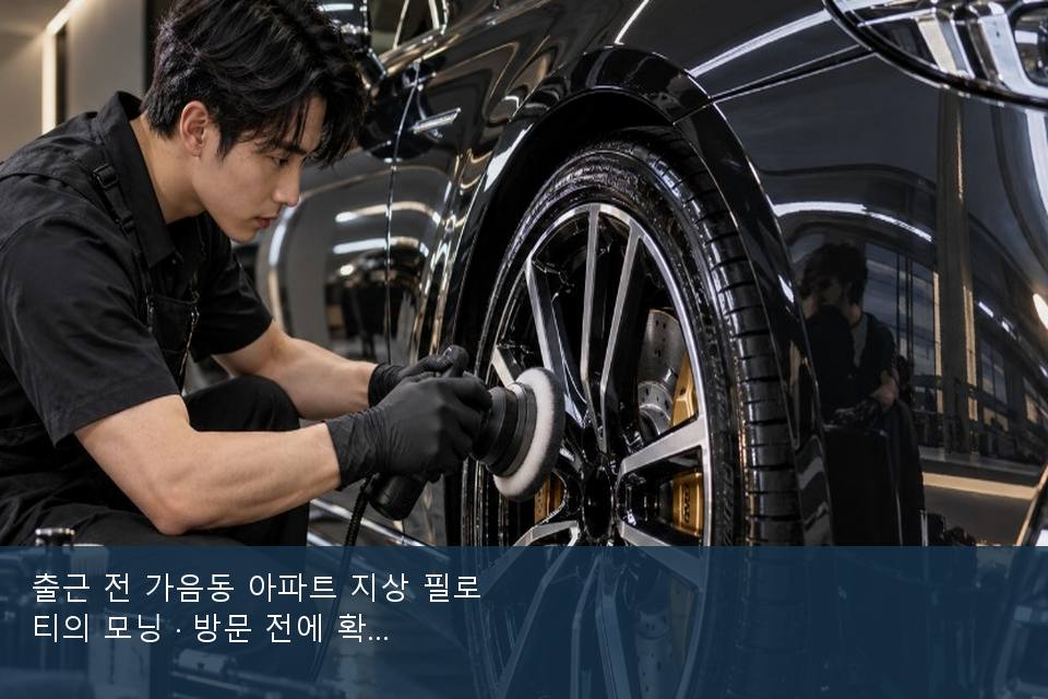 출근 전 가음동 아파트 지상 필로티의 모닝 · 방문 전에 확인한 것